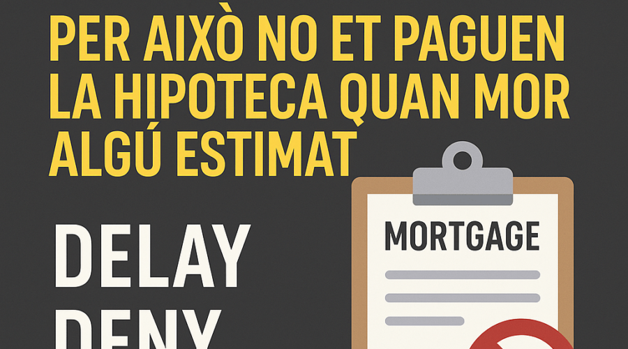 El gran engany de les asseguradores: per això no et paguen la hipoteca quan mor algú estimat. VIDEO INSIDE!